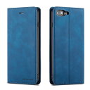 QLTYPRI iphone 7 plus ケース iphone 8 plus ケース 手帳型 高級PUレザー 皮革 TPU バンパー カード収納 スタンド機能 内蔵マグネット 耐衝撃 耐摩擦 上品 全面保護 人気 おしゃれ 財布型 カバー - ブルー