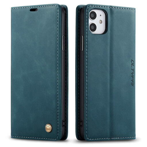 QLTYPRI iPhone 11 6.1 inch 2019 ケース 手帳型 PU 高級レザー マグネット カード収納 全面保護 薄型 耐衝撃 横置き Qi充電対応 おしゃれ 人気 - ブルー QLTYPRI iPhone 11 6.1 inch 2019 ケース 手帳型 PU 高級レザー マグネット カード収納 全面保護 薄型 耐衝撃 横置き Qi充電対応 おしゃれ 人気 - ブルー