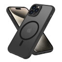 iPhone 15 Pro Max ケース MagSafe対応 米軍MIL規格 磁気スマホケース マット感 半透明 衝撃吸収 アイフォン15ProMax 指紋防止 ワイアレス充電 PinLiSheng(ブラック, iPhone 15 Pro Max)(2)