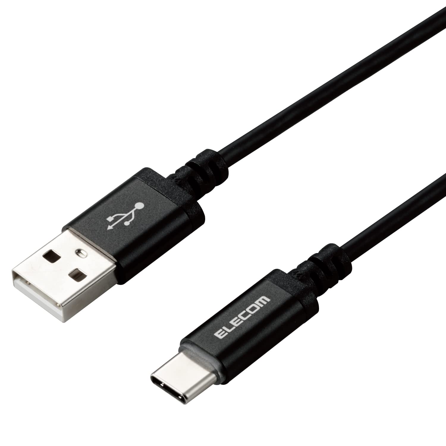 エレコム USB Type-C ケーブル 1.2m 15W USB2.0規格正規認証品 USB-A→Type-C [LEDライト/光る/ON・OFF切替可能] AQUOS/arrows/Xperia/Galaxy iPhone15 対応検証済 ブラック MPA-ACT12BK