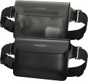 Spigen 完全防水 ポーチ ケース 小物 2個セット IPX8認証 海 プール アウトドア スマホ 三重チャック ベルクロ PVC 大容量 ウエストポーチ ...