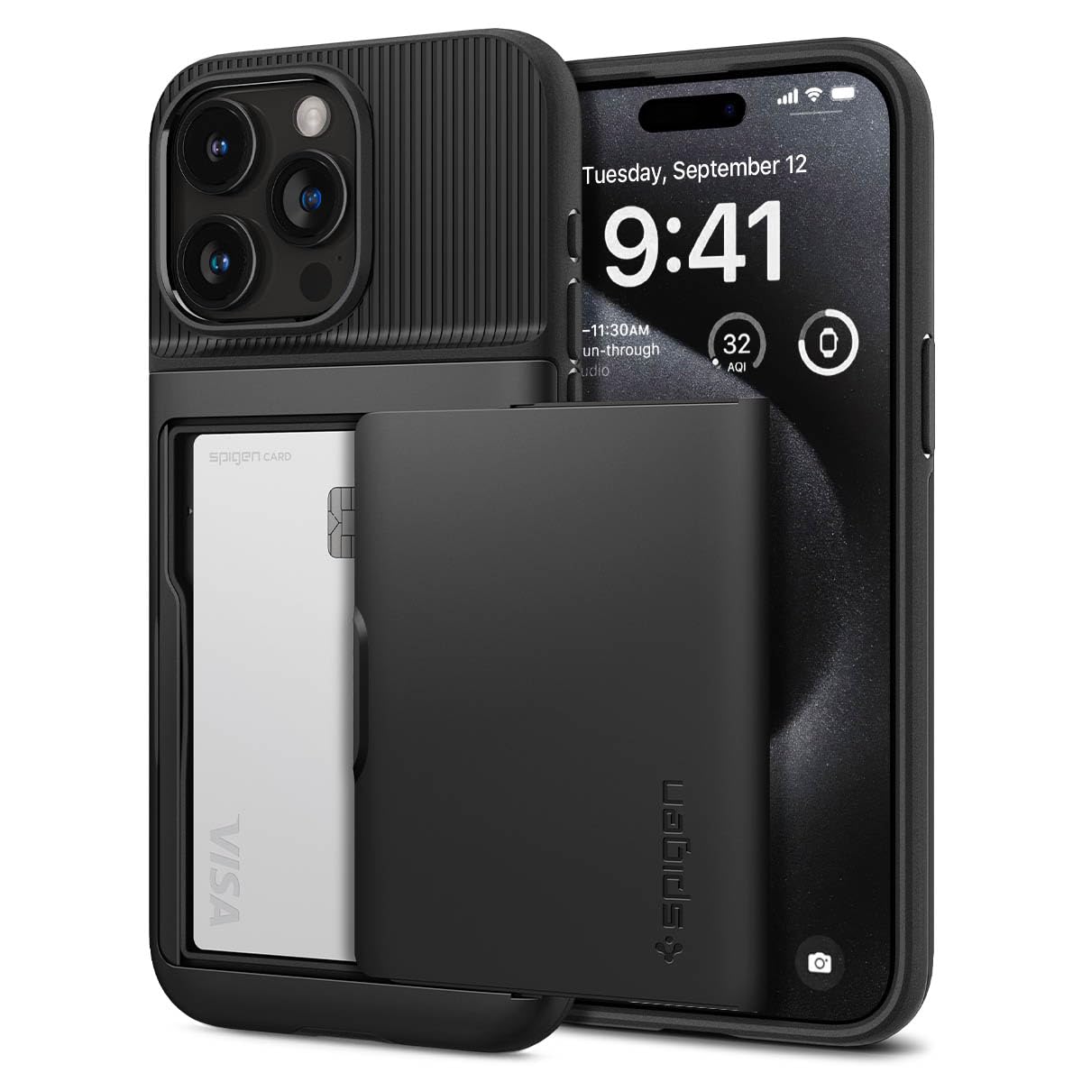 Spigen iPhone 15 Pro  Ģ  2 Ǽ Ѿ׷ ƷMILʼ ݸ ɻ 磻쥹 ࡦޡ CS ACS06728 (֥å)