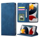 QLTYPRI Samsung Galaxy S23 FEケース 手帳型 スマホケース 携帯カバー ギャラクシーS23 FEケース 手帳型 高級PUレザー TPU バンパー カード収納 横置き機能 サイドマグネット 耐衝撃 耐摩擦 指紋防止 Galaxy S23 FE 対応 - ブルー