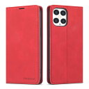 QLTYPRI iPhone 12 mini ケース 手帳型 高級PUレザー 皮革 TPU バンパー カード収納 スタンド機能 内蔵マグネット 耐衝撃 耐摩擦 上品 全面保護 人気 おしゃれ 財布型 カバー 5.4インチ - レッド