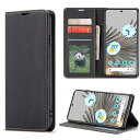 QLTYPRI Google Pixel 7 ケース 手帳型 ピクセル 7 スマホケース 高級PUレザー 皮革 TPU バンパー カード収納 スタンド機能 内蔵マグネット 耐衝撃 耐摩擦 上品 全面保護 人気 おしゃれ 財布型 カバー - ブラック