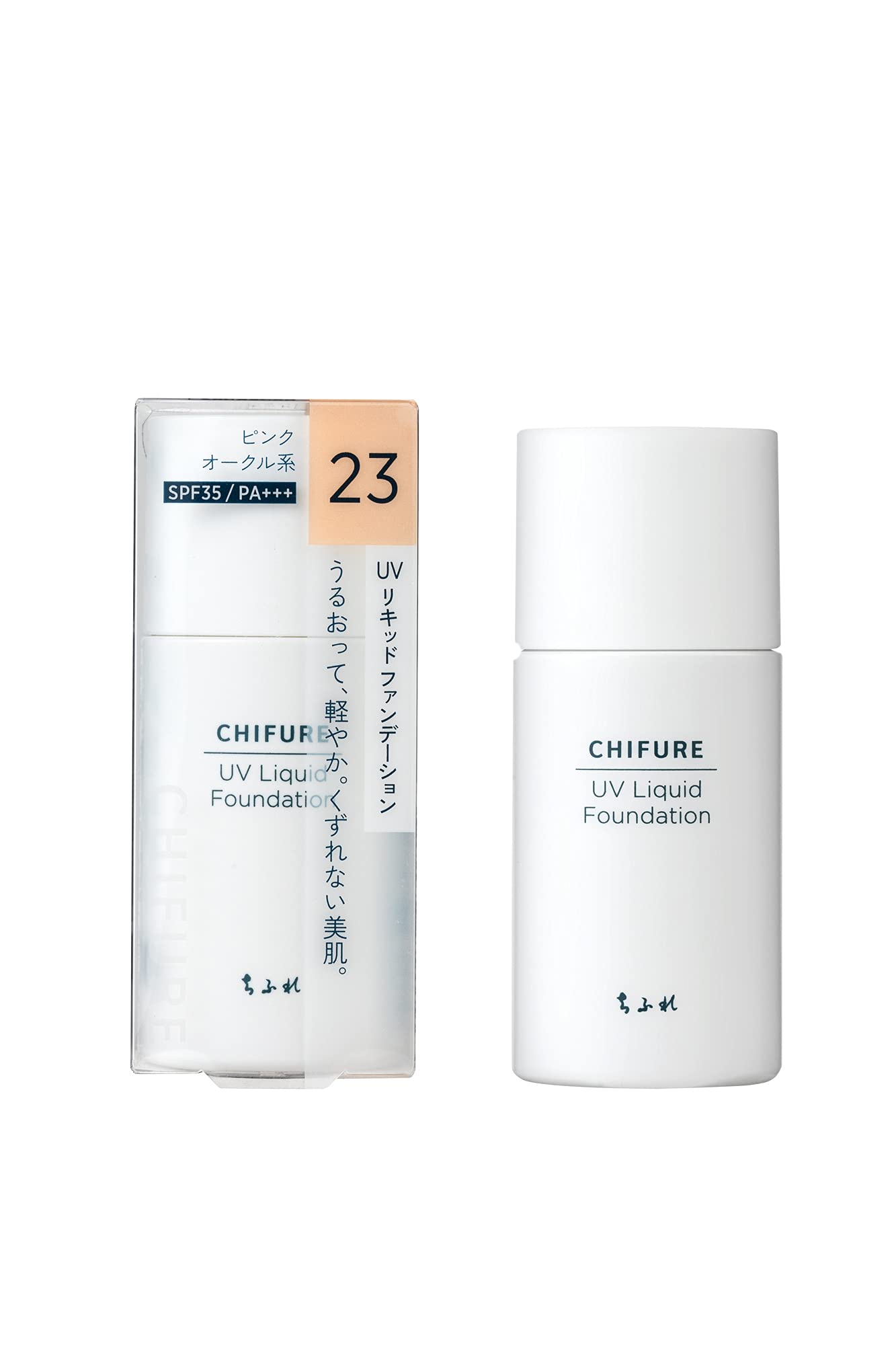 ちふれ UVリキッドファンデーション 無香料 23ピンクオークル系 30ミリリットル (x 1)