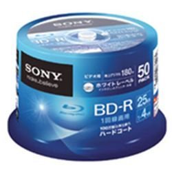 SONY ビデオ用BD-R 1回録画用 片面1層25GB 4倍速 ホワイトプリンタブル 50枚スピンドル 50BNR1VGPP4
