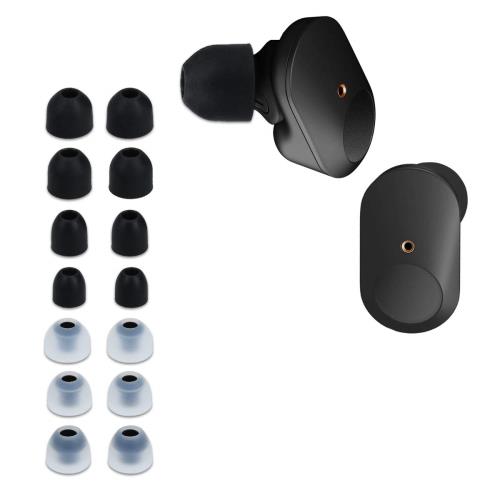 kwmobile 14x 対応: Sony WF-1000XM3 / WF-1000XM4 / WF-1000XM5 交換用 イヤーピース - 4つのサイズ セット - シリコン パッド 異なるサイズ入り