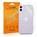 kwmobile 対応: Apple iPhone 11 背面 3x 保護 フィルム - 傷 指紋 防止 プロテクター セット アイフォン