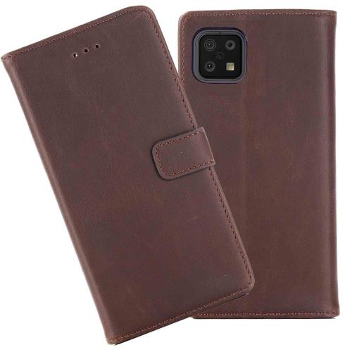 AnrekSHARP AQUOS sense6 / docomo SH-54B / au SHG05 兼用 ケース 手帳型 カバー （ ダークブラウン) シャープ アクオス センス6 ドコモsh54b shg05 sense6 手帳型ケース カード収納 サイドマグネット スタンド機能付き 全面保護 財布型 PUレザー シンプル ビジネス風sense6