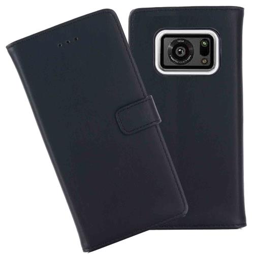 AnrekSHARP AQUOS R6 / docomo SH-51B softbank 兼用 ケース 手帳型 カバー（ ブラック ） シャープR6 ドコモsh51b ソフトバンク アクオスr6 手帳型ケース カード収納 サイドマグネット スタンド機能付き 全面保護 財布型 PUレザー シンプル ビジネス風r6 BLACK