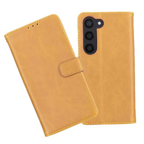 AnrekSamsung Galaxy S23 / docomo SC-51D / au SCG19 兼用 ケース 手帳型 カバー (ブラウン) サムスンscg19 ギャラクシーs23 ドコモsc51d 手帳型ケース カード収納 サイドマグネット スタンド機能付き 全面保護 財布型 PUレザー ビジネス風 サムスンs23 KHAKI