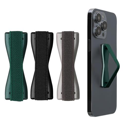 kwmobile 3x スマートフォン フィンガーホルダー 対応: iPhone Galaxy AQUOS など - 片手 ゴムバンド ..