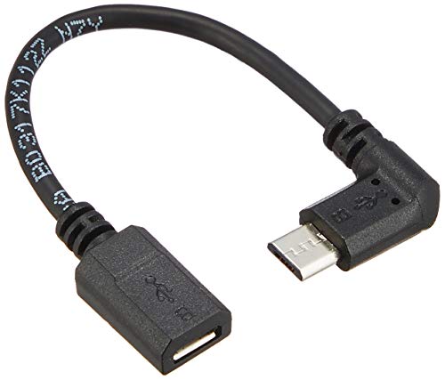 エレコム(ELECOM) ELECOM 変換アダプタ 逆L字 microBメス-microBオス USB2.0 ブラック 0.1m TB-MBFMBR01BK