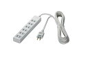 バッファロー BUFFALO 2ピン電源タップ 6個口 雷サージガード 1m ホワイト BSTAPSG2610WH(2)