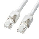 サンワサプライ CAT6A LANケーブル (5m) 10Gbps/500MHz RJ45 ツメ折れ防止 ホワイト KB-T6ATS-05W(2)