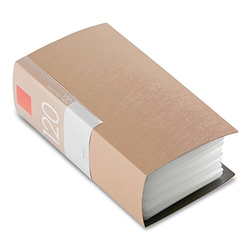 BUFFALO CDDVDファイルケース ブックタイプ 120枚収納 ベージュ BSCD01F120BG