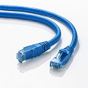 サンワサプライ(Sanwa Supply) LANケーブル CAT6A より線 10Gbps/500MHz ギガビット イーサネットケーブル ツメ折れ防止 RJ45コネクタ (1m) ブルー KB-T6AY-01BL