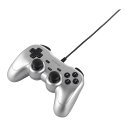 iBUFFALO USBゲームパッド 12ボタン 振動機能付 シルバー BSGP1204SV