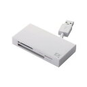2013年モデルエレコム カードリーダー USB3.0 ケーブル収納タイプ ホワイト MR3-K005WH