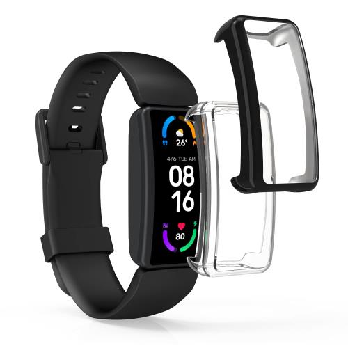 kwmobile 2x ケース Fitbit Inspire 3 / Inspire 2 / Ace 3対応 カバー - フルカバー シリコン 耐衝撃 全体保護 透明/黒色 kwmobile 2x ケース Fitbit Inspire 3 / Inspire 2 / Ace 3対応 カバー - フルカバー シリコン 耐衝撃 全体保護 透明/黒色