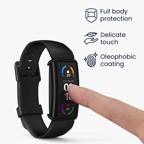 kwmobile 2x ケース Fitbit Inspire 3 / Inspire 2 / Ace 3対応 カバー - フルカバー シリコン 耐衝撃 全体保護 透明/黒色