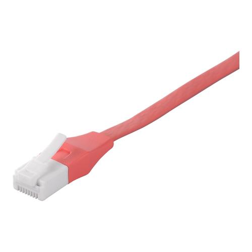バッファロー BUFFALO ツメの折れないLANケーブル カテゴリー6 ストレート フラット 2m ピンク BSLS6FU20PK2(2)