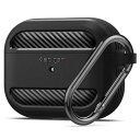 Spigen Apple AirPods Pro ケース カバー カラビナ リング 付き ワイヤレス充電 対応 衝撃 吸収 軽量 キズ防止 防塵 耐衝撃 収納ケ...