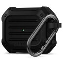 Spigen AirPods Pro ケース カバー カラビナ リング 付き 耐衝撃 シリコン 収納ケース 衝撃 吸収 軽量 キズ防止 防塵 シンプル 滑り止め...
