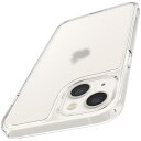 Spigen iPhone 13 ケース ストラップホール付き 半透明 マット感 黄変防止 耐衝撃 指紋防止 薄型 9H 背面強化ガラス tpuバンパー 三層構造 重さ31g 米軍MIL規格 衝撃吸収 四隅滑り止め カメラ保護 ワイヤレス充電対応 クォーツ・ハイブリッド ACS03533 (マット・クリア)