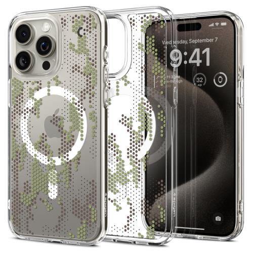 Spigen iPhone 15 Pro Max ケース クリア ストラップホール ミリタリー 米軍MIL規格 ウルトラ・ハイブ..