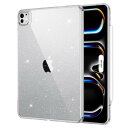 ESR iPad Pro 11インチ ケース M4 (2024、第5世代)専用 薄型軽量 耐衝撃・耐落下保護・耐黄変 ハイブリッドケース ハード背面とソフトフレーム Pencil Pro/USB-C対応 Classicシリーズ グリッタークリア