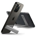 Spigen スマホ キックスタンド メタル 縦置き 横置き対応 スタンド 角度調節可能 iPhone 14/14 Plus/14 Pro/14 Pro Max, iPhone 13/12 シリーズ, Samsung Galaxy S22/S21 シリーズなど多機種対応 スタンダード用 U101 AMP03030 (シルバー)(2)