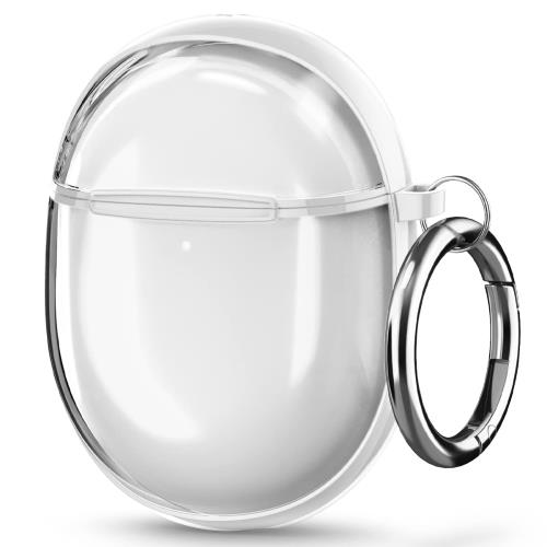 Spigen Pixel Buds Pro ケース 透明 クリア ワイヤレス充電 対応 リング カラビナ付き スリム 軽量 耐衝撃 すり傷防止 ウルトラ・ハイブリッド ACS05134 (ゼット·ホワイト)