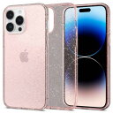 Spigen iPhone14ProMax ケース TPU ソフトケース キラキラ ラメ入り 米軍MIL規格取得 黄ばみ無し 傷防止 レンズ保護 薄型 軽量 リキッド・クリスタル グリッター ACS04811 (ローズ・クォーツ)