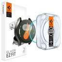Spigen EZ Fit ガラスフィルム Galaxy Watch7 (40mm) 用 貼り付けキット付き Galaxy Watch7 (40mm) 対応 保護 フィルム 2枚入