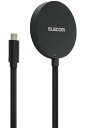 エレコム Qi2 正規認証品 ワイヤレス 充電器 15W マグネット 卓上 メッシュケーブル iPhone 15 14 13 シリーズ対応 ブラック W-MA05BK