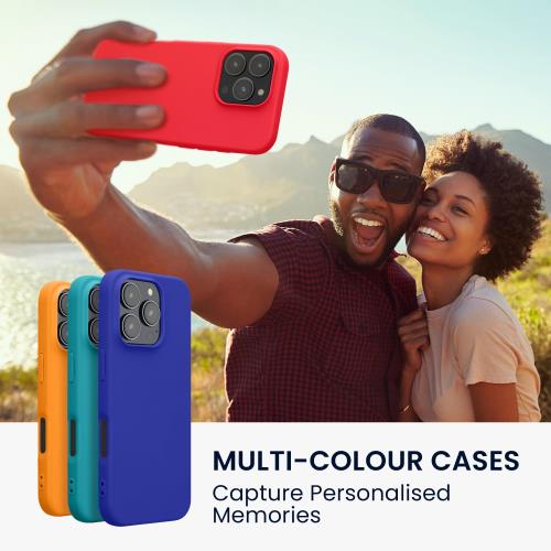 kwmobile スマホケース Apple iPhone 16 Pro対応 ケース - 耐衝撃 滑り止め ソフト TPU シリコン - ネオンピンク