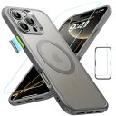米軍MIL規格・Magsafe対応ESR iPhone 16 Pro ケース (4 in 1) セット 半透明マットケース カメラコントロール スクリーン保護フィルム付き いphone16pro ケース アイフォン 16 プロ対応 Classicシリーズ iphone16 pro ケース フロストグレー