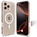 カメラコントロールカバー付きSpigen iPhone 16 Pro Max ケース MagSafe対応 クリア ボタン保護 埃防止 ストラップホール 米軍MIL規格 ウルトラ・ハイブリッドT・マグフィット ACS08505 (ホワイト)