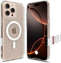 カメラコントロールカバー付きSpigen iPhone 16 Pro ケース MagSafe対応 クリア ボタン保護 埃防止 ストラップホール 米軍MIL規格 ウルトラ・ハイブリッドT・マグフィット ACS08512 (ホワイト)