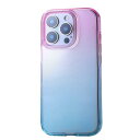 エレコム iPhone 16 Pro ケース クリア グラデーション マイクロドット加工 ソフト TPU ストラップホルダーシート付 ワイヤレス充電対応 meliano かわいい おしゃれ サクラ×アクア PM-A24CUCWCPNBU