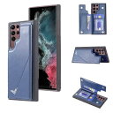 Anrek新型 SAMSUNG Galaxy S23 Ultra 5G / docomo SC-52D / au SCG20 用 背面 カードケース 手帳型 ランヤード付 背面カバー (ダルグリーン )ドコモsc52d サムスンs2