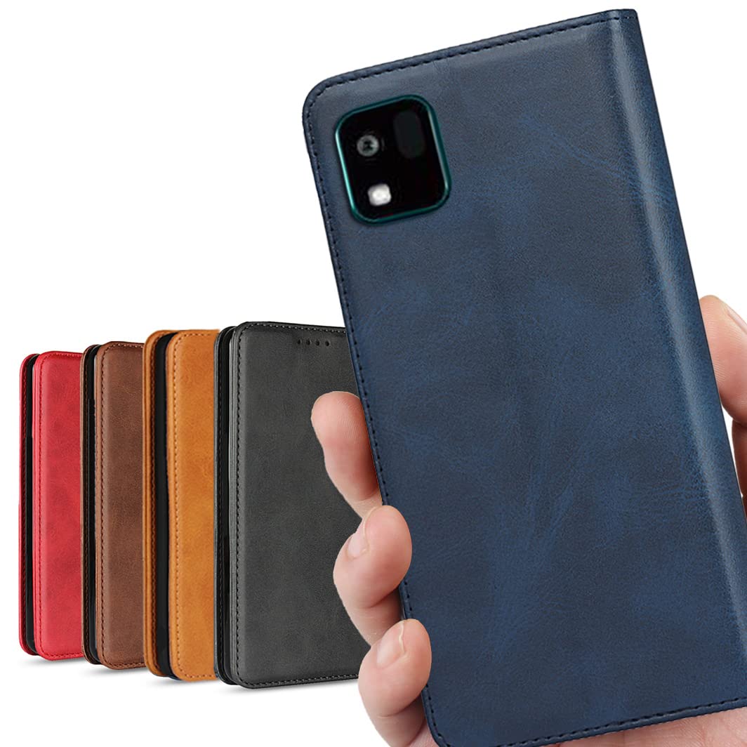 京セラ かんたんスマホ3 A205KC ケース 手帳型 ワイモバイル 適用 簡単スマホ3 手帳ケース カバー スマホケース カードケース Y!mobile simフリー 携帯カバー 手帳 耐衝撃 財布 case iCoverCase 内蔵マグネット 携帯カバー カード入れ スタンド機能 落ち着いた色 レトロ ネイ
