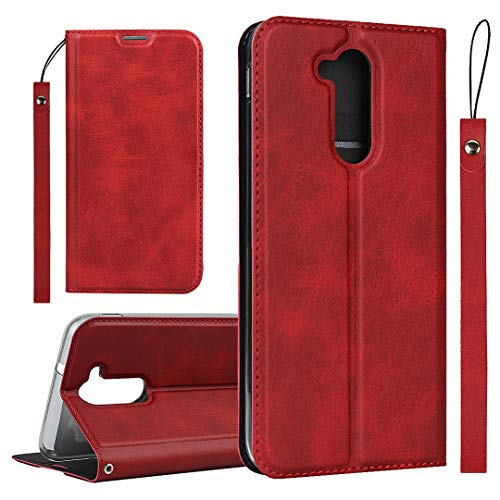 LG style2 L-01L ケース エルジー スタイル2 手帳型 ケース ドコモ docomo L01L スマホケース 手帳型 財布 case iCoverCase 内蔵マグネット 磁気閉鎖 ベルトなし スマホケース カード入れ付き スタンド機能 軽量 スプラットホール付き スプラット同梱 落ち着いた レッド