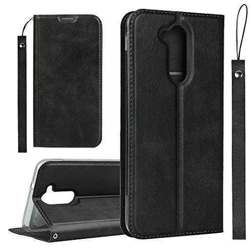 LG style2 L-01L ケース エルジー スタイル2 手帳型 ケース ドコモ docomo L01L スマホケース 手帳型 財布 case iCoverCase 内蔵マグネット 磁気閉鎖 ベルトなし スマホケース カード入れ付き スタンド機能 軽量 スプラットホール付き スプラット同梱 落ち着いた ブラック