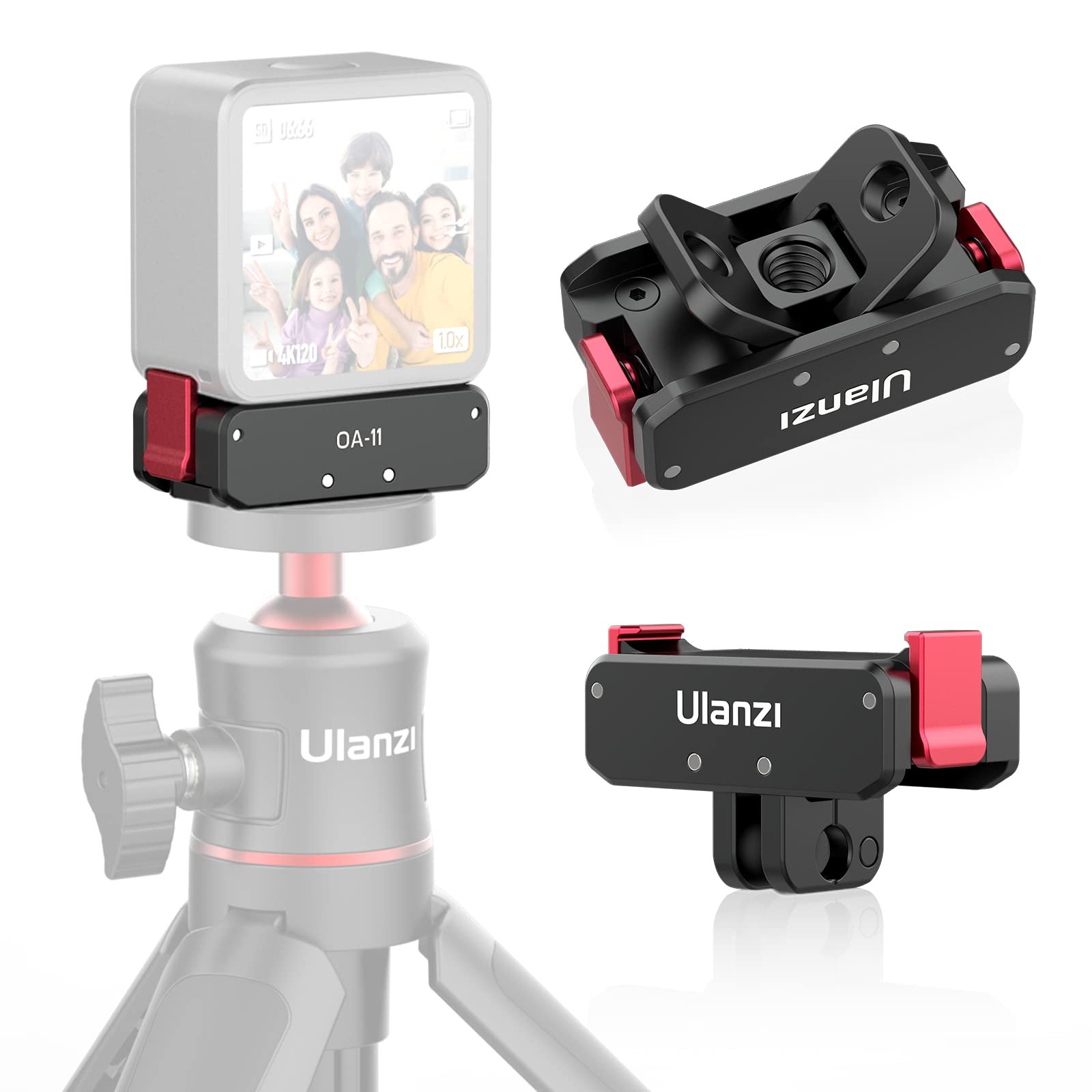 Ulanzi DJI Action 2 OA-11ǥ奢륤󥿡եޥ  ޥͥåȥ١ 󥫥饢꡼ Ѿ׷ 1/4ͥ Goproѻӥͥդ 