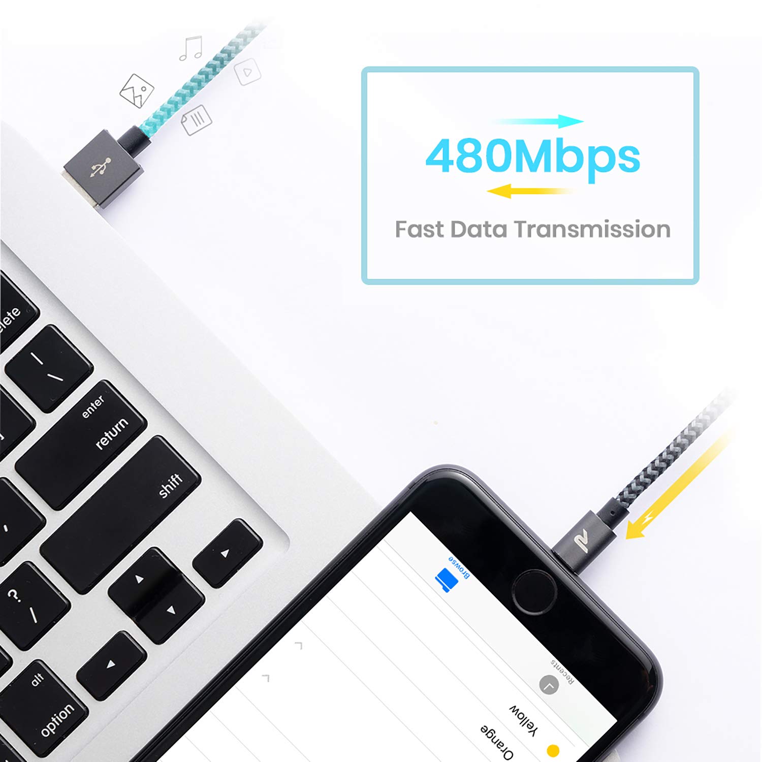 Rampow iphone 充電ケーブル ライトニングケーブル2m/Apple Mfi 認証/最新C89コネクタ/ナイロン編み/高耐久 急速充電 データ転送対応 lightningケーブル iPhone 14 /13 /12 /11 mini / Pro/Pro Max/XS/XS Max/XR/iPhone X/8/8 Plus/iPad/iPod/Airpods対応 あいふぉんじゅうで