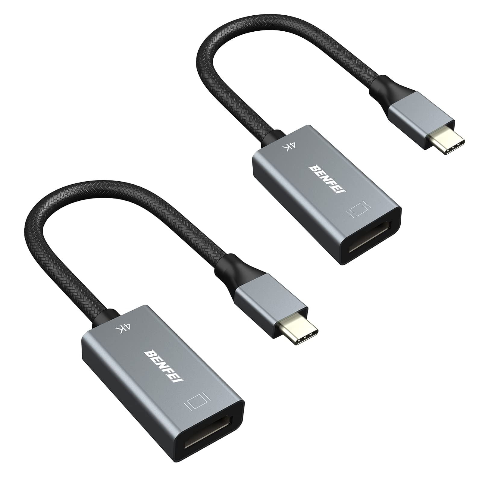 BENFEI 2個 USB C - HDMI 変換アダプタ 4K USB Type-C HDMI アダプタ [Thunderbolt 3 / 4] 互換タイプC HDMI 変換 [4K@60Hz 映像出力] iPhone 15 Pro/Max, MacBook Pro/Air 2023, iPad Pro, iMac, S23, XPS 17 などに対応