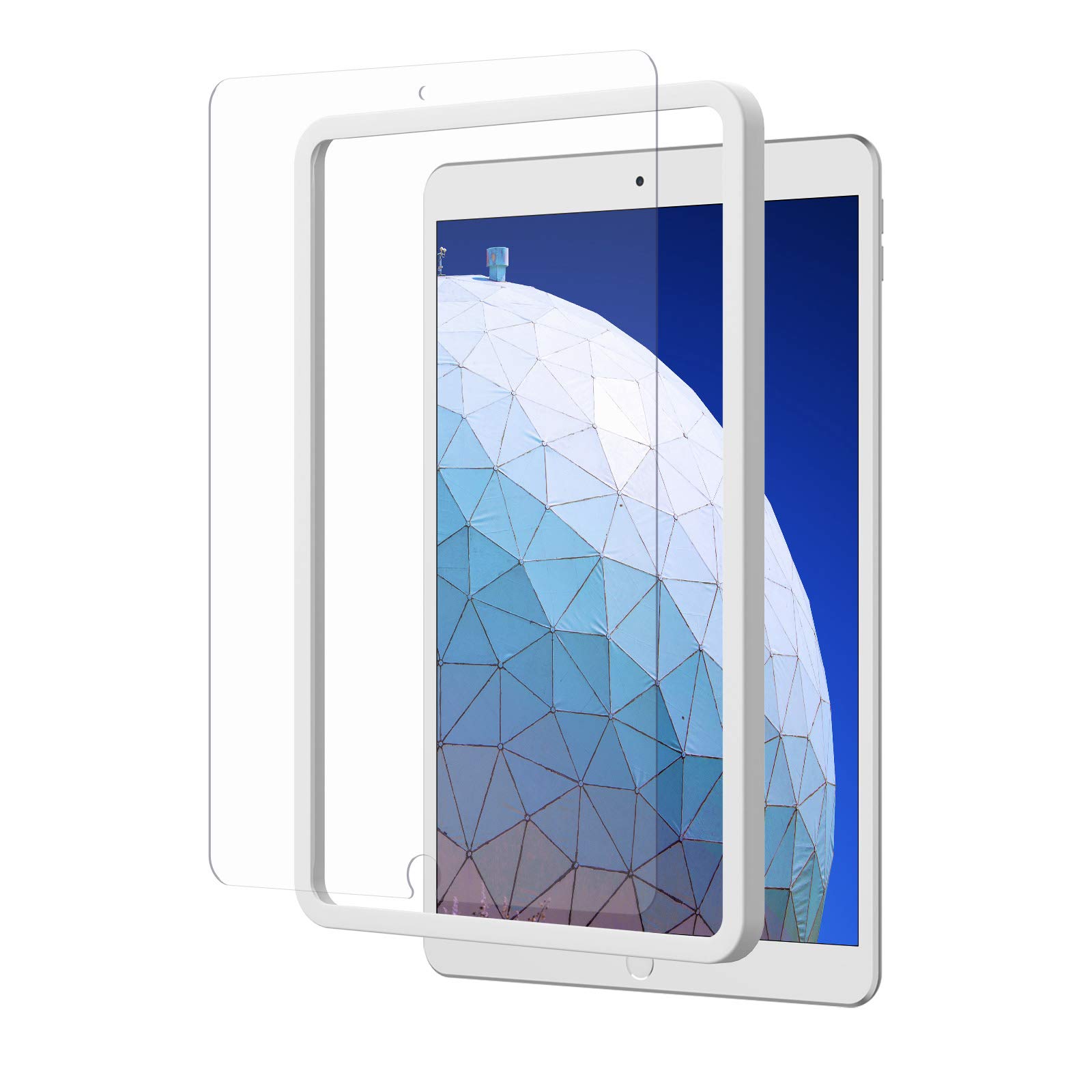 NIMASO ガラスフィルム iPad Air3 2019 / iPad Pro 10.5 用 強化 ガラス 液晶 保護 フィルム ガイド枠..